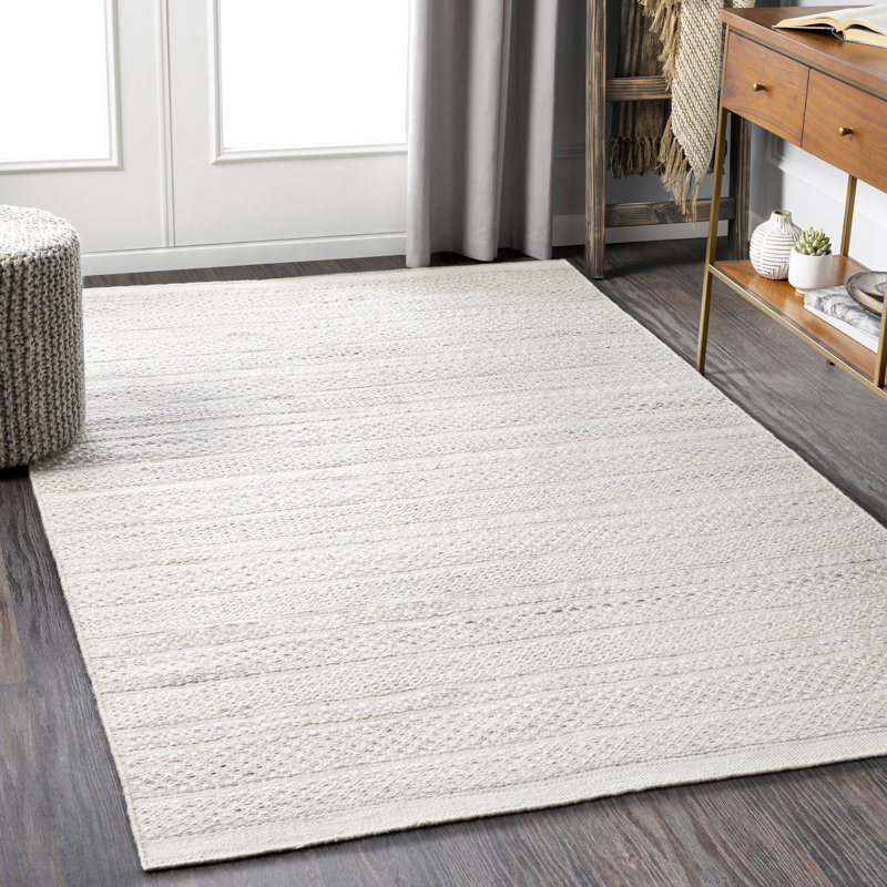 Tapis d'intérieur / extérieur taupe / beige tissé à plat à la main Jonesville, Rectangle 8 pi 10 po x 12 pi