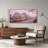Glass Dome Building With Pink Cherry Blossoms Canvas Wall Art