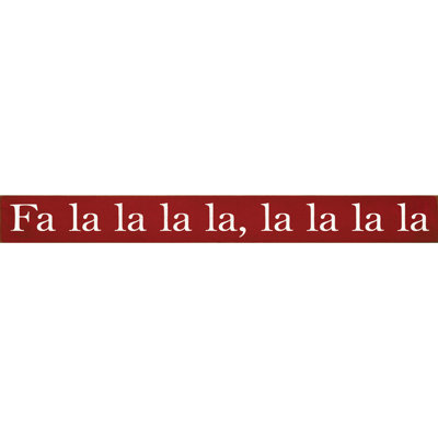 « fa la la la », plaque d’art textuel