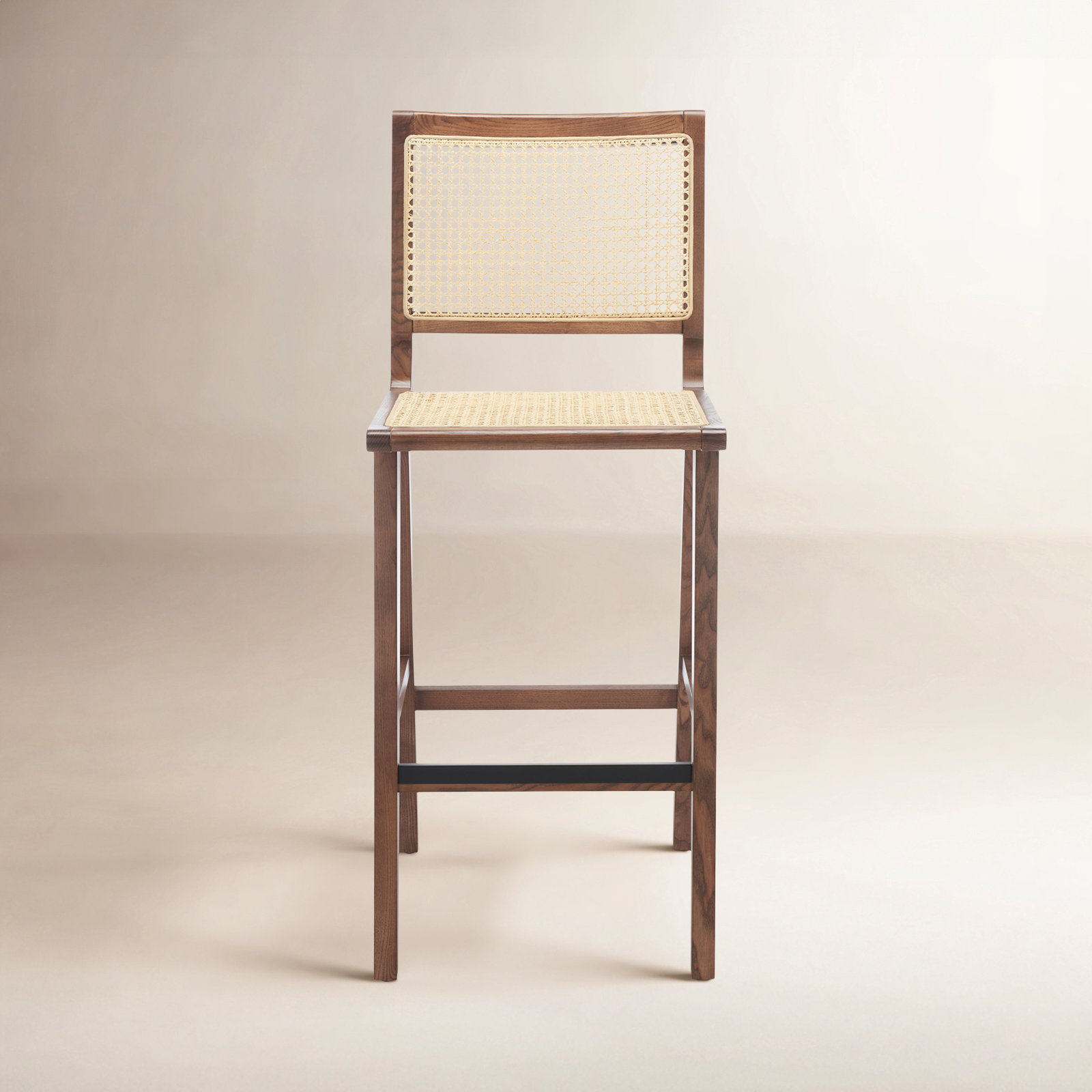 Atticus Bar Stool, Walnut, Bar Stool (29.5" Seat Height)