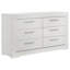 Commode 6 tiroirs blanche ultrabrillante-78003267
