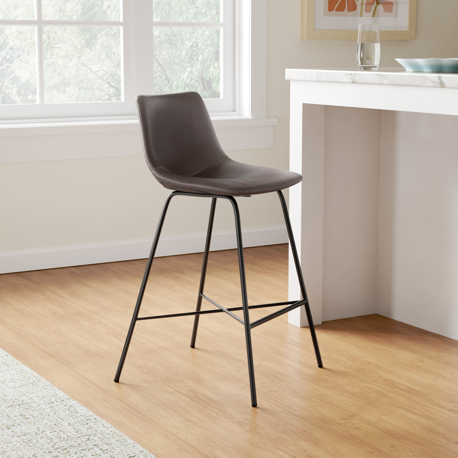 Brinley 24" Bar Stool, Brown