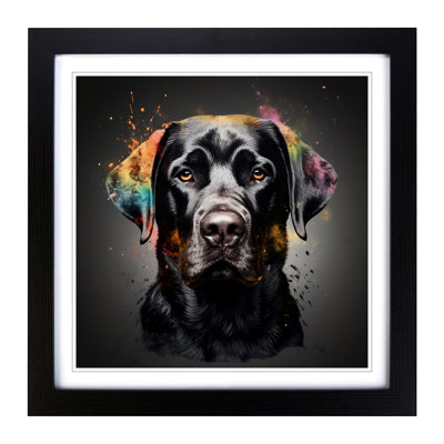 Labrador Retriever Conceptual Art No.1 - Single Picture Frame Print on Wood