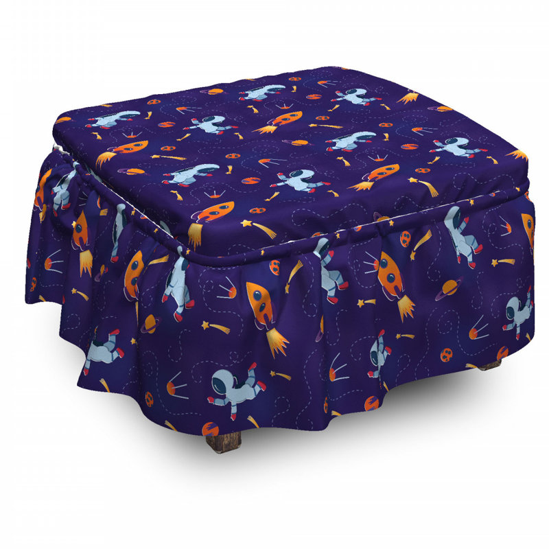 Box Cushion Ottoman Slipcover