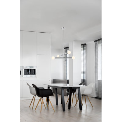 Omied 4-Light Chandelier in Chrome