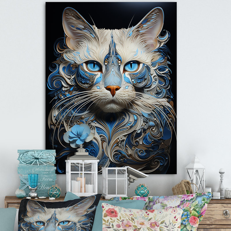 Chat siamois sérénade - impressions sur toile, Toile tendue, H 20 po x l 12 po x P 1 po