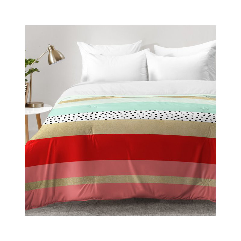 Elisabeth Fredriksson Modern & Contemporary Striped Comforter, King Comforter + 2 King Shams