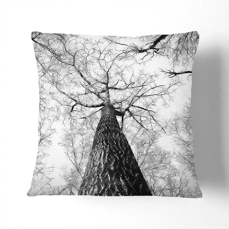 Below the Forest Painting Scatter Cushion, 40cm H x 40cm W x 15cm D, Stone