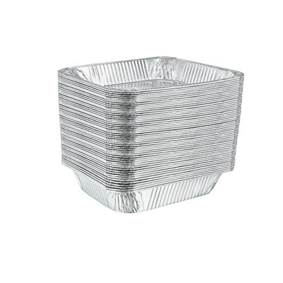 Poêle mi-taille en aluminium à profondeur moyenne - jetable pour les événements de restauration, les stations de buffet, les plats de réchaud, le rôtissage au four, la cuisson, la vapeur, la préparation des repas, le rangement du congélateur, les 