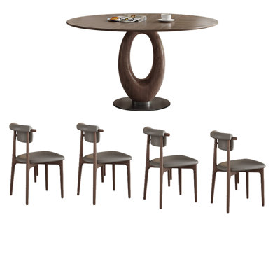 Solid wood vintage dining table sets.