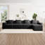 Canapé modulaire modulaire sans os, canapé modulaire Cloud avec assise profonde, canapé modulaire moderne avec coussins décoratifs et repose-pieds mobile, tissu en velours côtelé-934814926