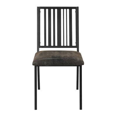 Ensemble de 2 chaises d'appoint en cuir synthétique et finition noire Zudora