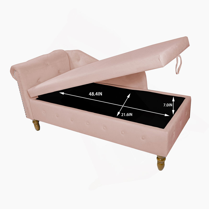 Modern And Comfy Style Chaise Lounge With A Pillow, For Indoor Use, Rose