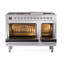 Cuisinière ILVE Nostalgie II Series 48 po à double combustible avec 8 brûleurs scellés et plaque de cuisson (gaz naturel, porte pleine)-1855894135-1855894080