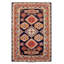 Wool Southwestern Area Rug in Dark Blue/Red/Ivory