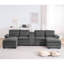 Canapé modulaire de 133 po en forme de U, canapé modulaire 4 places avec rangement, canapé-lit modulaire avec méridienne, avec console et port USB