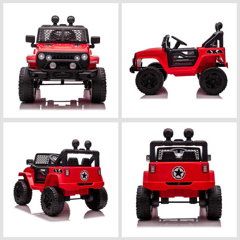 Red 12V Electric Battery Powered Off-Road Truck Toy