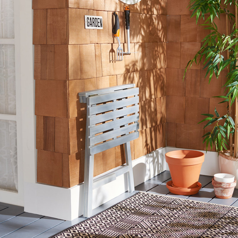 Table de balcon en bois, Gris cendré