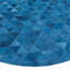 Tapis rond en peau de vache à motif géométrique jade foncé-53912699