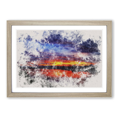 Sunset over Laos Lake - Picture Frame Painting