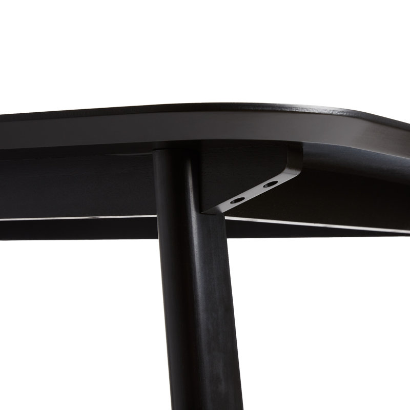 Marrisha 59.5" Trestle Dining Table, Black Ash