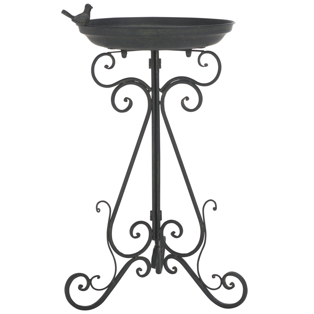 Allon Metal Single Tier Birdbath Ophelia & Co.