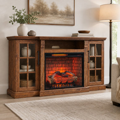 Meuble télé 65 po avec lumières DEL pour téléviseur de 75 po ou moins