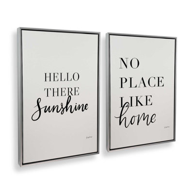 «Simple Words», ensemble de 2, reproduction sur toile