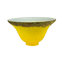 Abat-jour en pate-de-verre l 7,5 po jaune / mauve