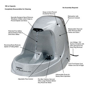 Fontaine platinum pour animaux drinkwell