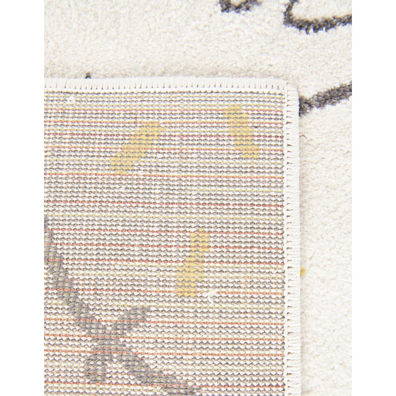 Unique Loom Dinosaur Whimsy Kids Rug, Rectangle 5'3" x 8'