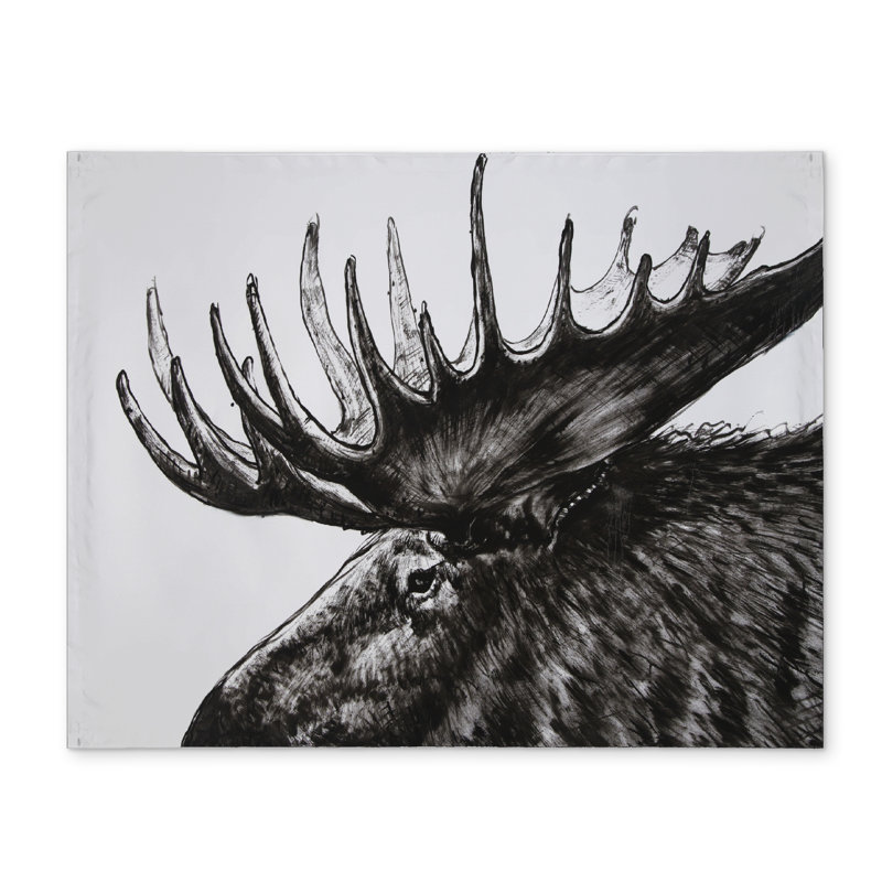 Moose Plume Rustic Deer Bedroom Placemat | Polyester Decor