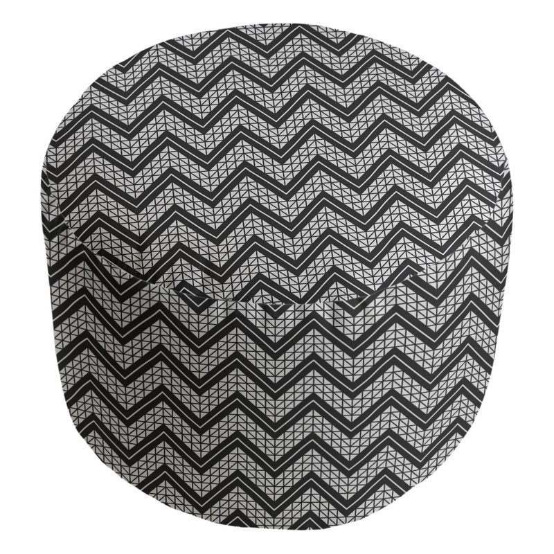 repose-pieds à motif à chevrons à la main classic, Noir
