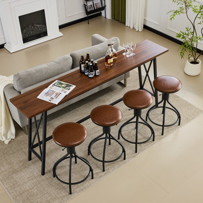  Modern  Adjustable-Height Swivel Bar & Counter Stools for Kitchen (Set of 4)