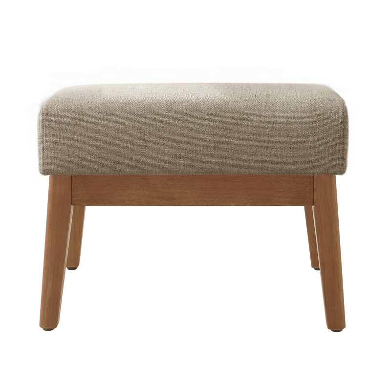  Herrot Modern Upholstered 20" W Ottoman, Khaki
