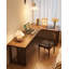 Bureau moderne en bois massif en forme de L-191540272