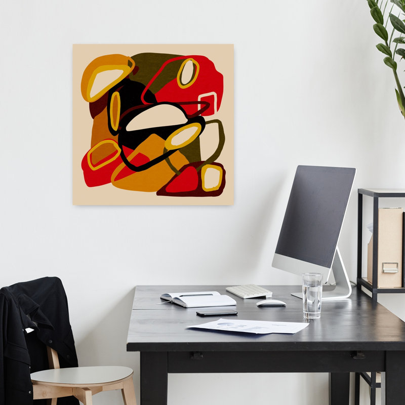 Art contemporain contemporain abstrait, H 18 po x l 18 po