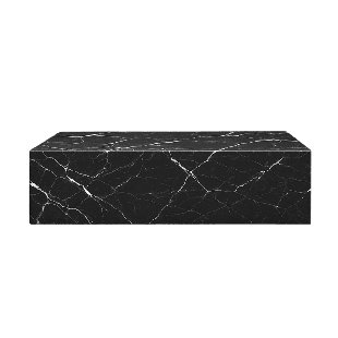 Table basse en marbre véritable - marbre noir Nero
