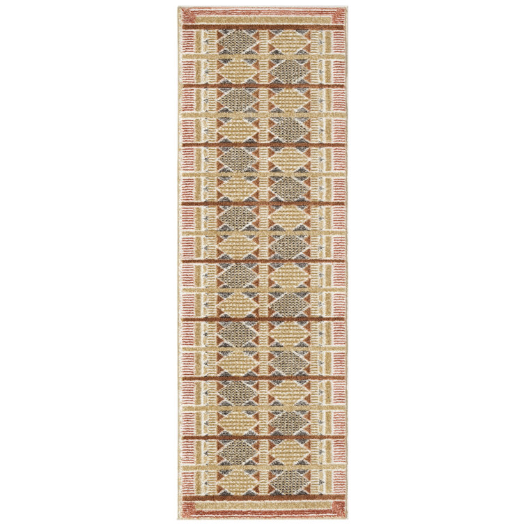 Maridee Rust Multicolor Modern Indoor Rug