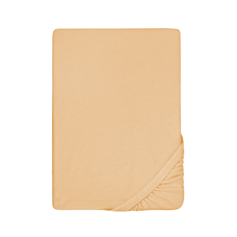 Cotton Blend Fitted Sheet, European Double  (140 x 200 cm), Gold