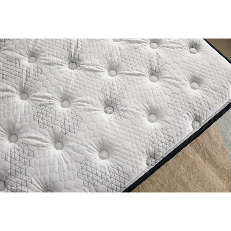 Matelas simple 12 po Euro - mousse mémoire, confort ferme, blanc + noir, rembourrage en mousse, lit dans une boîte, taille et po