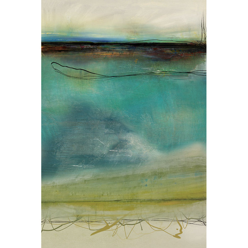 «Submerge I» par Danielle Navarro - reproduction sur toile, Couche de verre, H 54 po x l 36 po x P 1,5 po