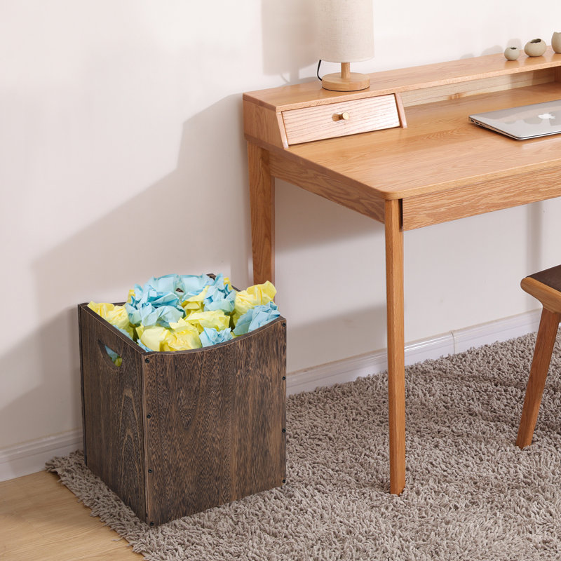 Bamboo Open Waste Basket - 5.3 Gallons, Brown