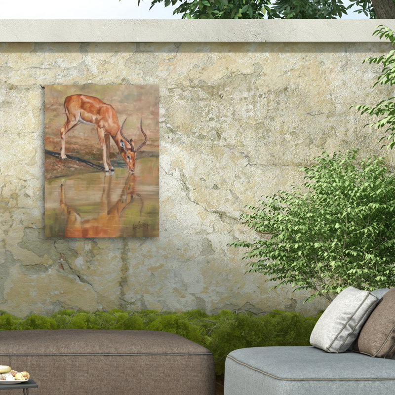 Toile d'extérieur David Stribble Kudu Reflections, H 14 po x l 19 po