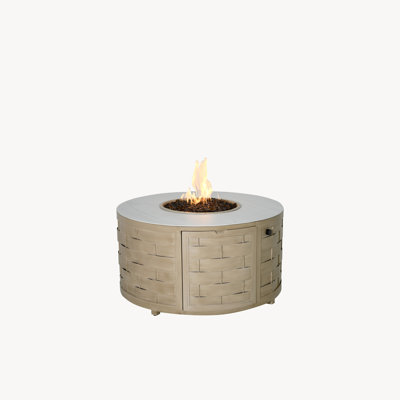 Biscayne 42" Round Coffee Table with Firepit