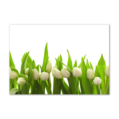 White Tulips - Wrapped Canvas Print
