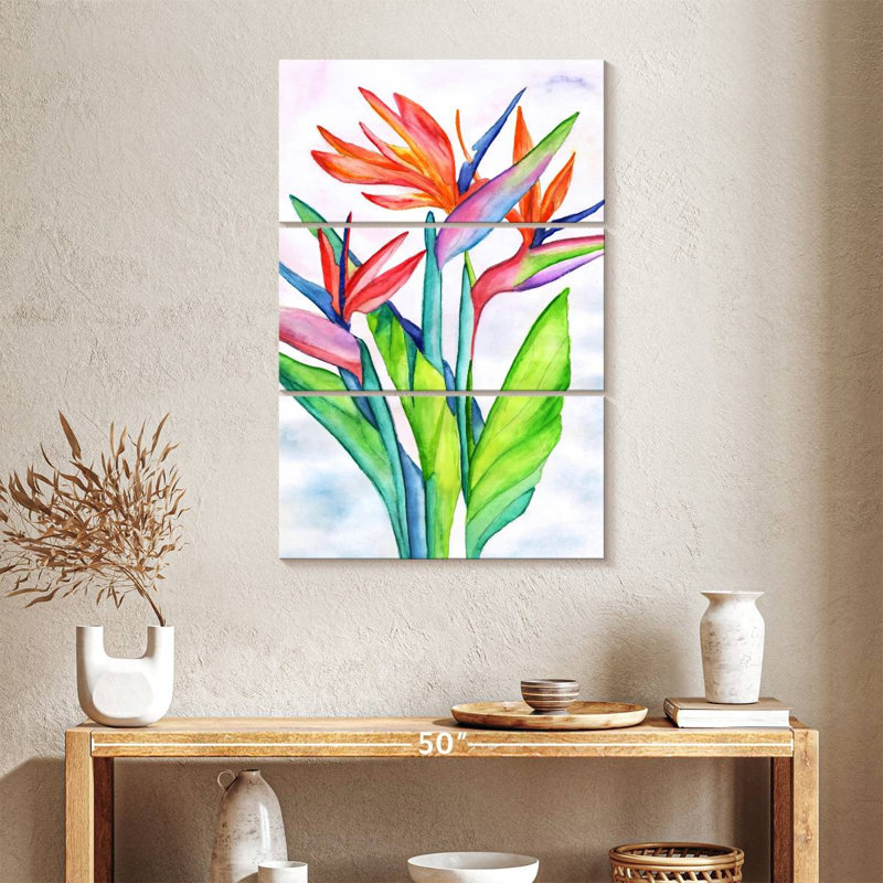Harnek Streaked Strelitzias, 38" H x 24" W