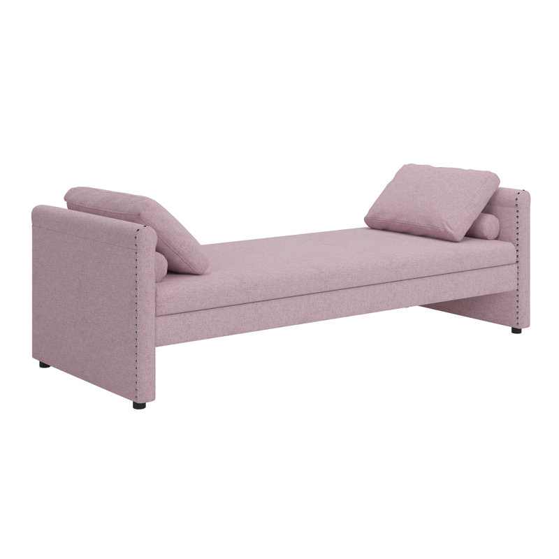 Chaise longue rembourrée Jazarion, Rose
