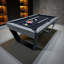 Table de billard Neptune 7 pi avec feutre noir, poches à retour de balle et accessoires