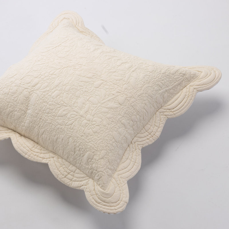 OREILLER CARRÉ 16 "X 16" MATELASSE, Ivoire ivoire